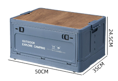 50L ตั้งแคมป์ oraganizer พร้อมริมฝีปากไม้